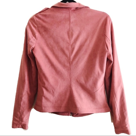 Vintage Guess Moto Soft Stretch Faux Suede Zip Up Fitted Jacket 2000s. - Picture 4 of 8